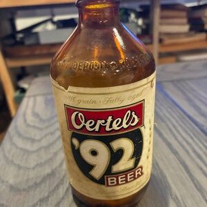 Very Rare OERTELS '92 Beer Amber Bottle 12 oz~Louisville, KY~ Nice Intact Label